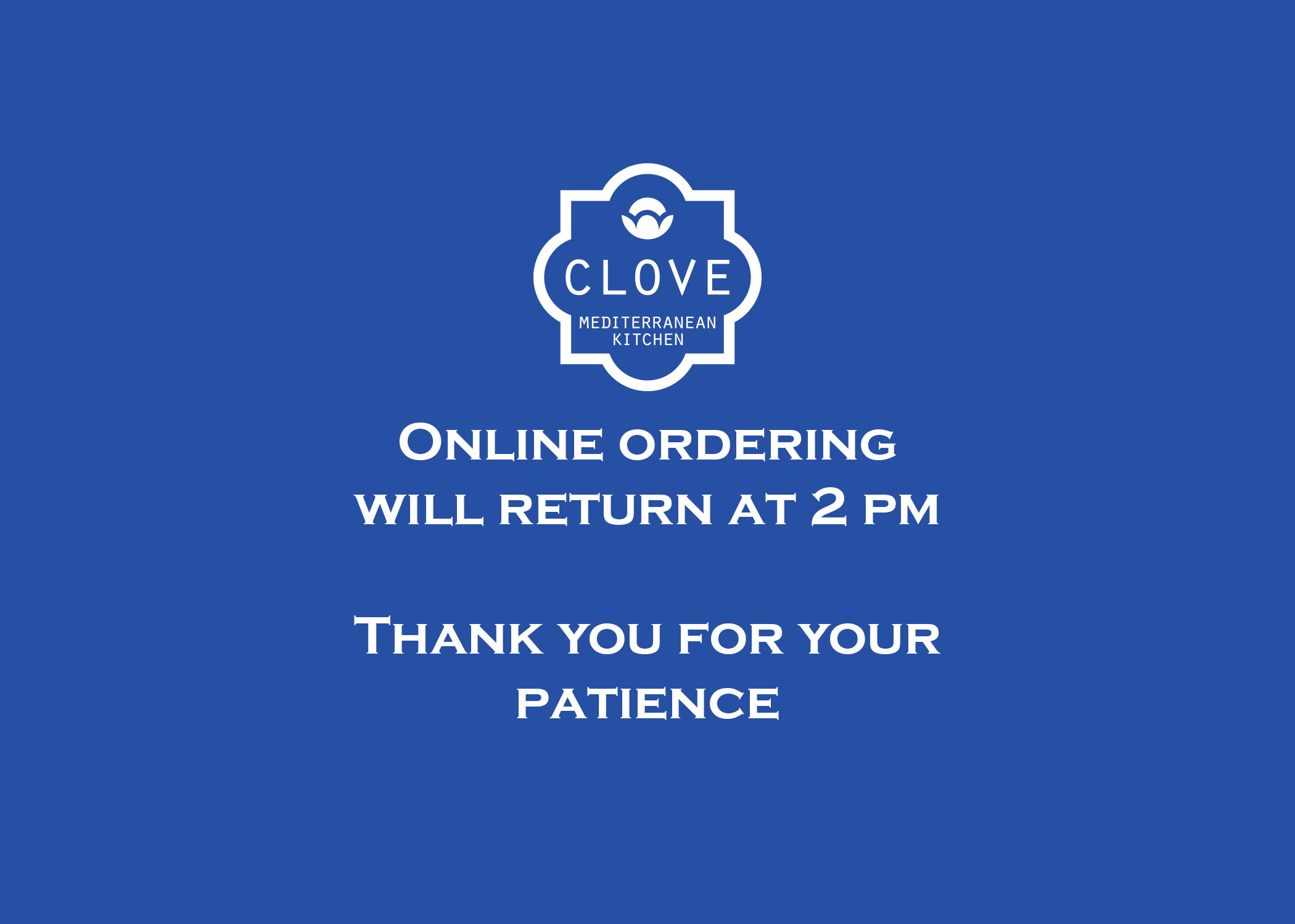 Holidays Clove Mediterranean Kitchen